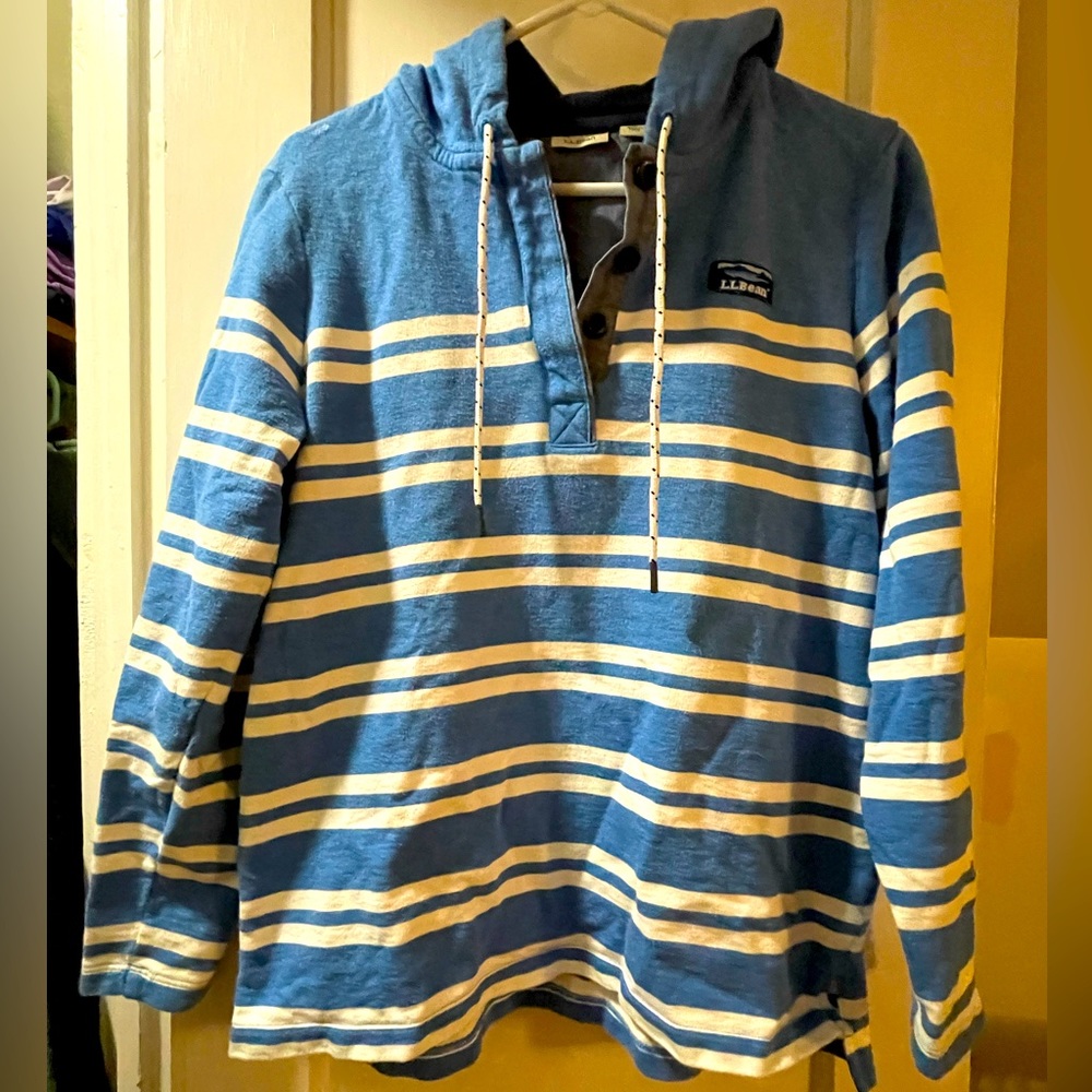 LL Bean Striped Rugby Pullover